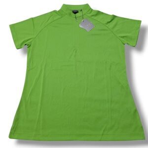New Page & Tuttle Top Size Medium Mock Neck Quarter Zip Short Sleeve Golf Shirt
